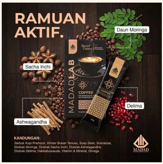 MADADLab Coffee - ramuan aktif